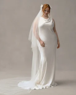 Draped Veil with Florals