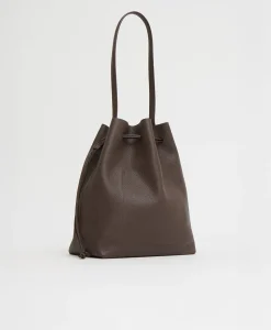 Drawstring Cabas in Chocolate