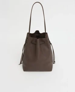 Drawstring Cabas in Chocolate