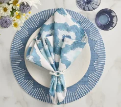 Dream Weaver Placemat in Blue & White, Set of 4