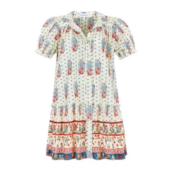 Drifter Mini Dress in Fall Floral Cream