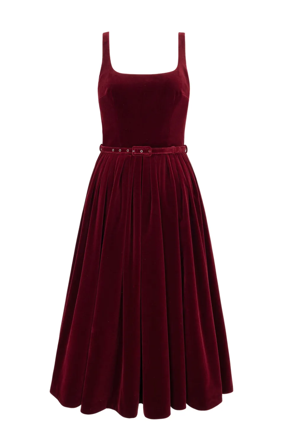 Eagle Dress in Burgundy Wind Velvet