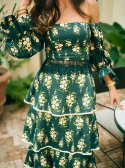 EDDY x Mckenzie Depinto Jamie Top in Deep Green & Floral