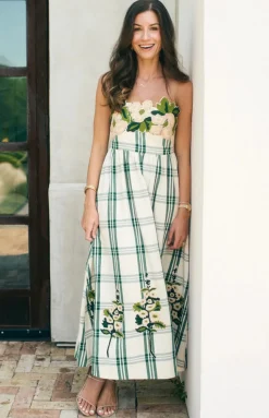 EDDY x Mckenzie Depinto Lucy Dress in Green Plaid & Floral