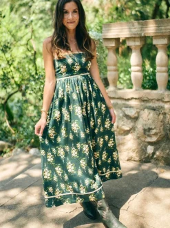 EDDY x Mckenzie Depinto Mimi Dress in Deep Green & Floral