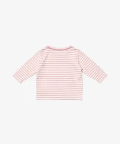 Edward Baby T-Shirt in Dusty Rose Mini Stripe