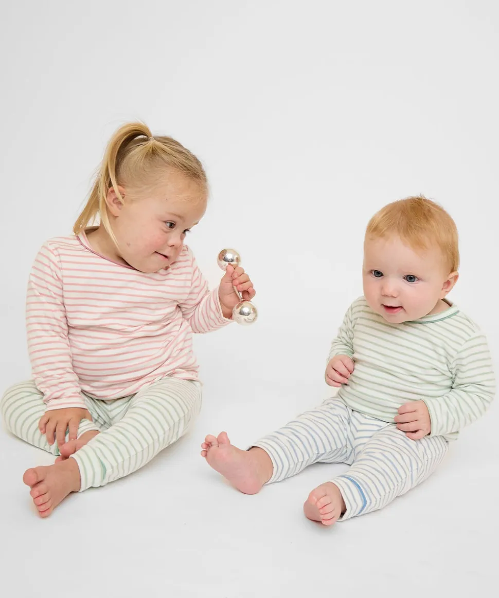 Edward Baby T-Shirt in Dusty Rose Mini Stripe