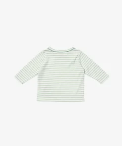 Edward Baby T-Shirt in Dusty Seafoam Mini Stripe