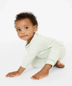 Edward Baby T-Shirt in Dusty Seafoam Mini Stripe