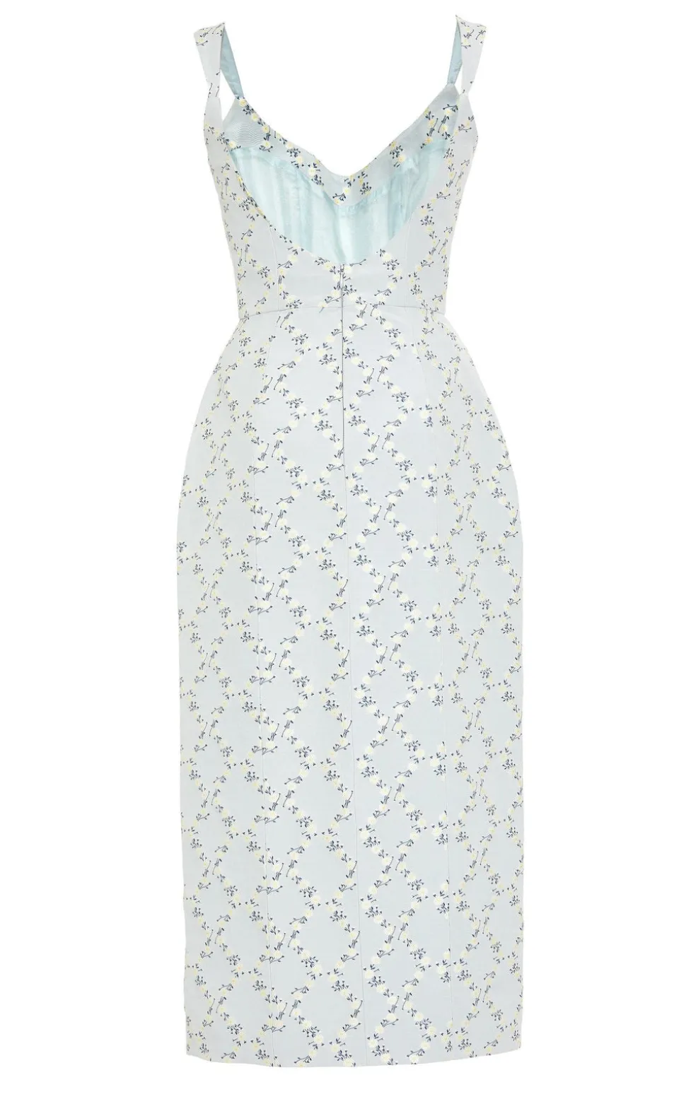 Edward Blue Floral Corset Dress