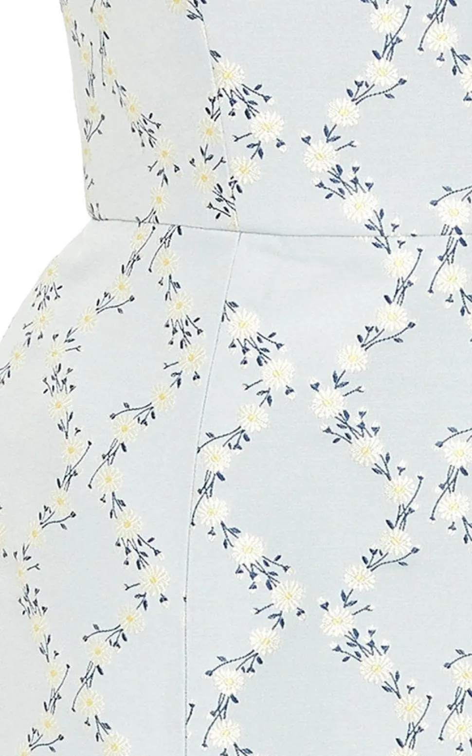 Edward Blue Floral Corset Dress