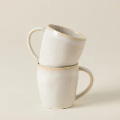 Eivissa Collection Mugs in Sand Beige, Set of 6
