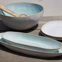 Eivissa Collection Oval Platter 13" in Sea Blue