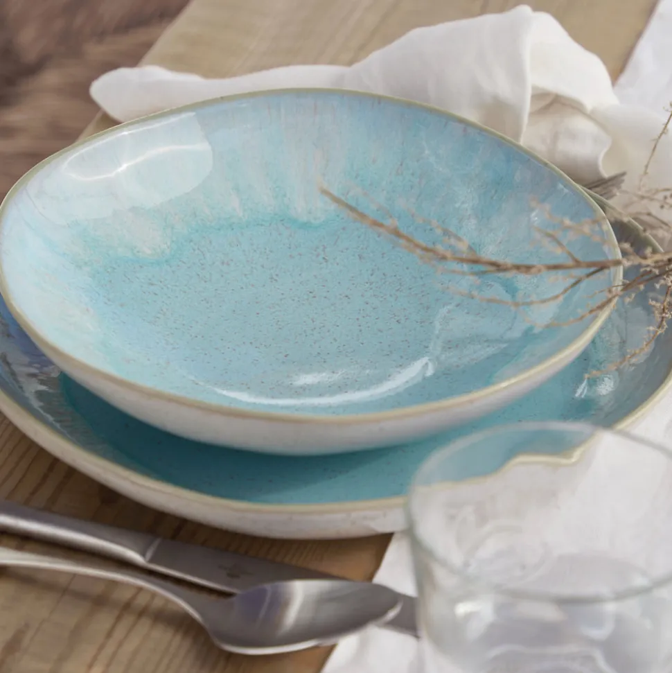 Eivissa Collection Pasta Bowls in Sea Blue, Set of 6