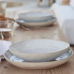 Eivissa Collection Pasta Bowls in Sand Beige, Set of 6