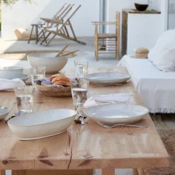 Eivissa Collection Pasta Bowls in Sand Beige, Set of 6