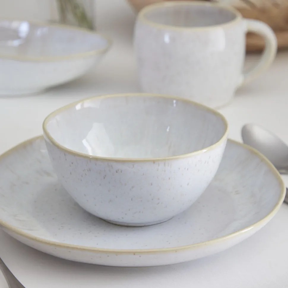 Eivissa Collection Salad Plates in Sand Beige, Set of 6