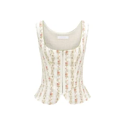 Electra Bodice in Floral Stripe Print