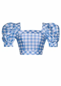 Elise Cornflower Gingham Top