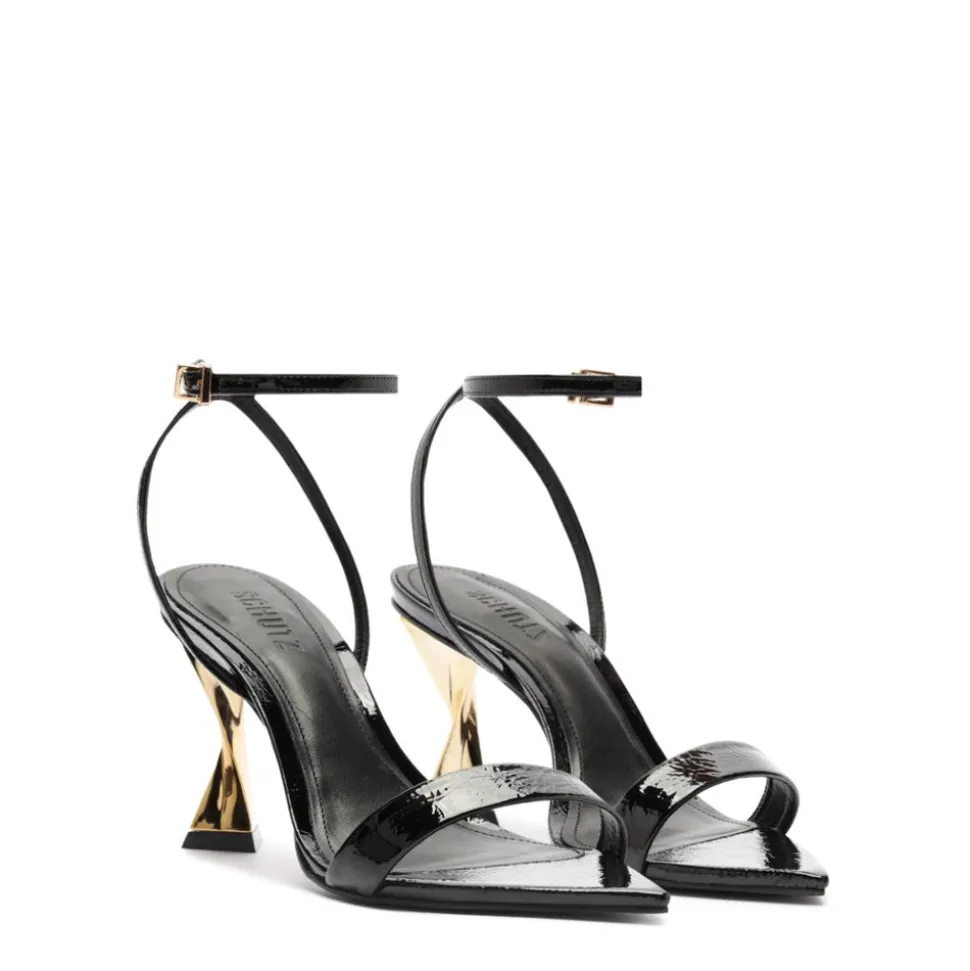 Elisha Patent Leather Sandal in Black