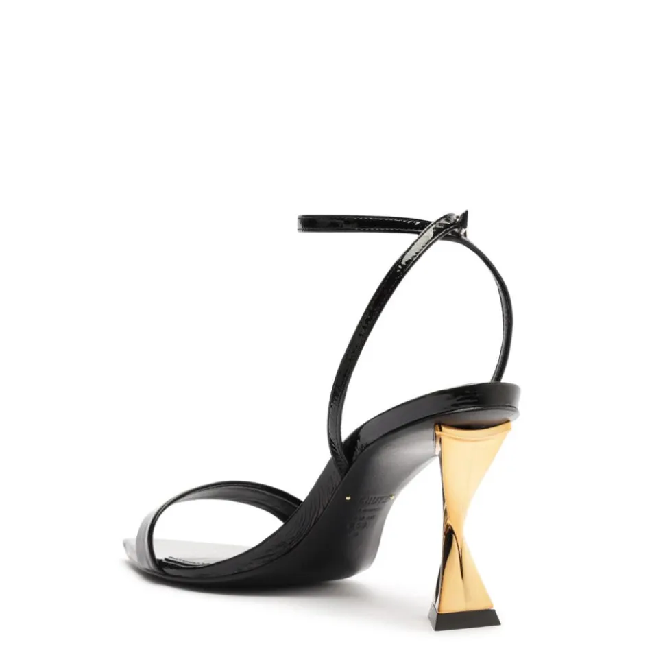 Elisha Patent Leather Sandal in Black