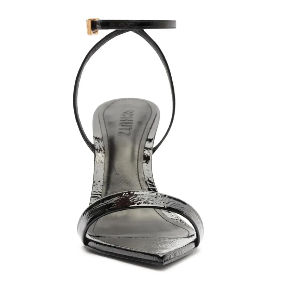 Elisha Patent Leather Sandal in Black