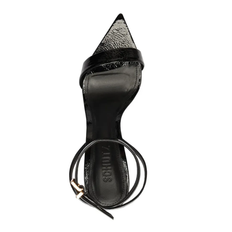 Elisha Patent Leather Sandal in Black