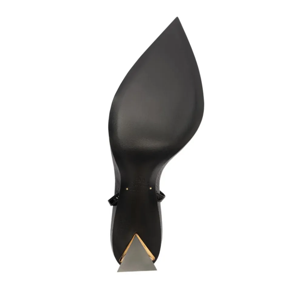 Elisha Patent Leather Sandal in Black