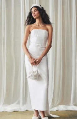 Elizabeth Dress in Ivory Mikado