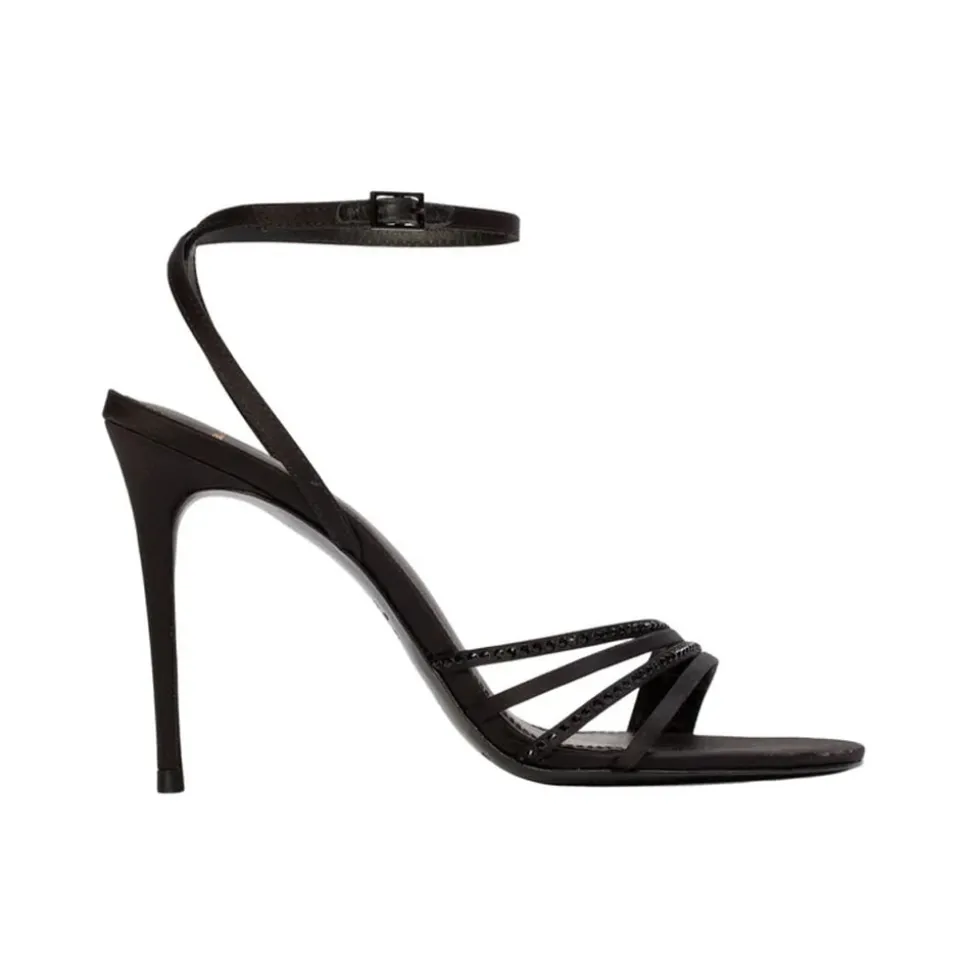 Ella 100 in Black Satin Embellished