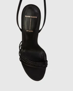 Ella 100 in Black Satin Embellished