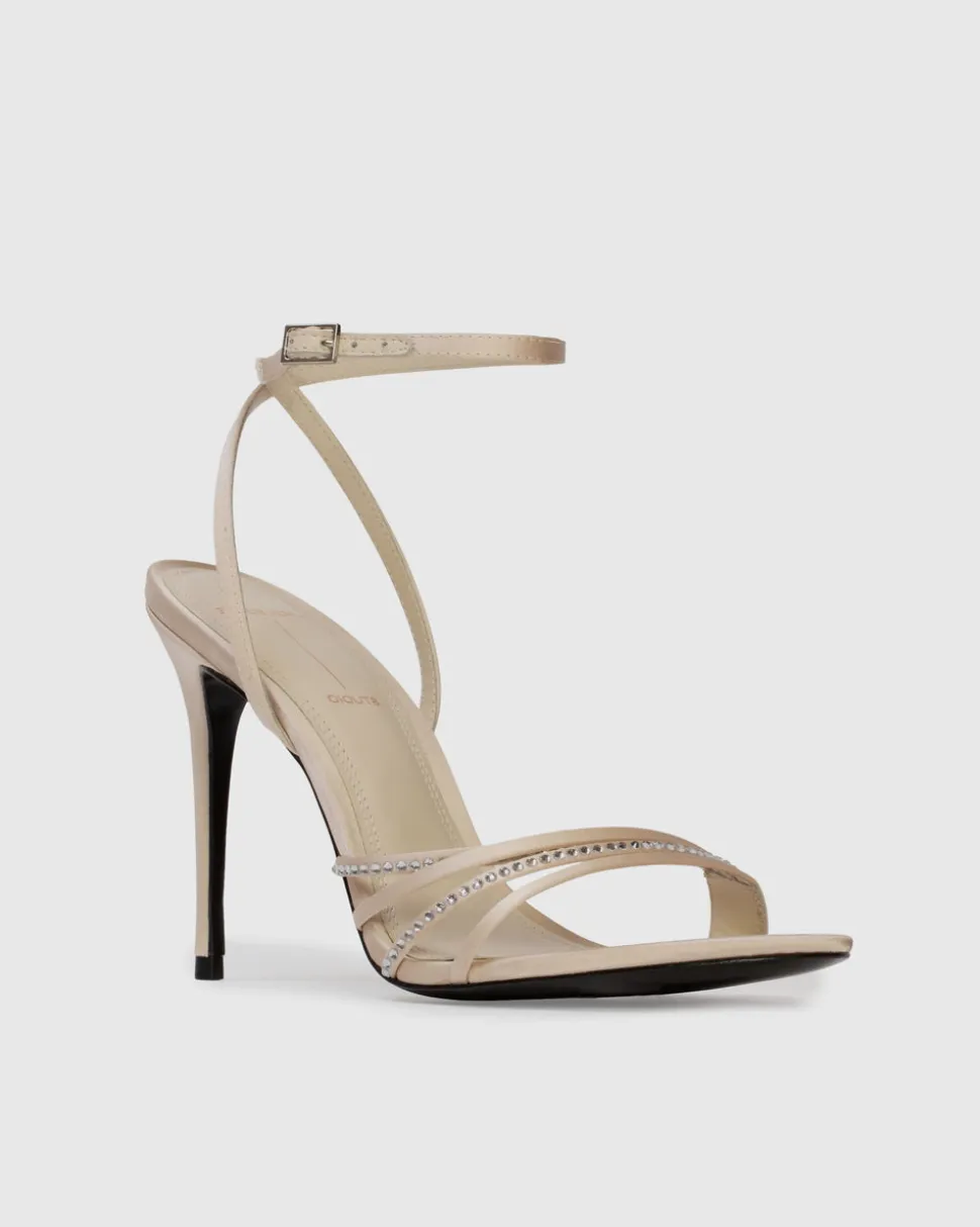 Ella 100 in Champagne Satin Embellished