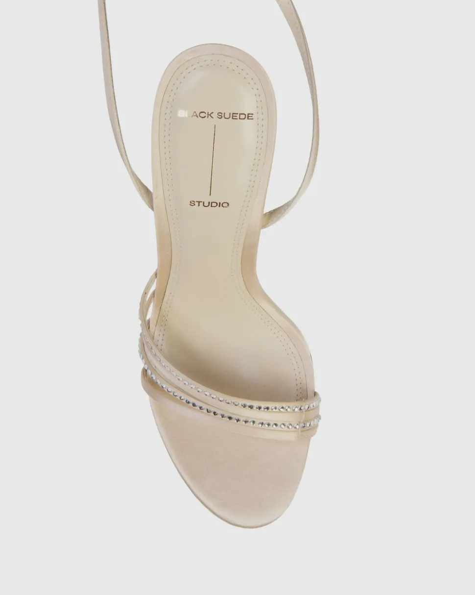 Ella 100 in Champagne Satin Embellished