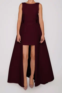 Ella Silk Faille Mini Dress with Convertible Skirt