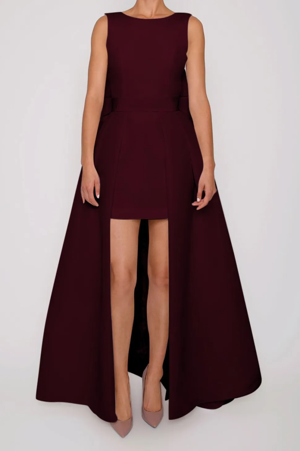 Ella Silk Faille Mini Dress with Convertible Skirt