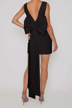 Ella Silk Faille Mini Dress with Convertible Skirt