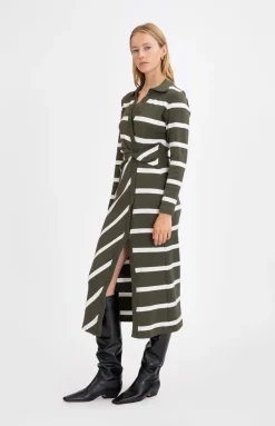 Ellicot Dress in Army/Chalk