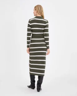 Ellicot Dress in Army/Chalk