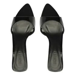 Elodie Patent Leather Sandal in Black