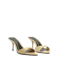 Elodie Patent Sandal in Natural Nibs