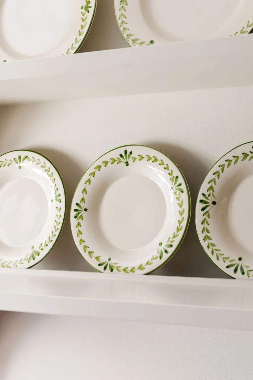 Elouise Dessert Plate in Green, Set of 6