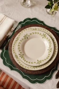 Elouise Dinner Plate in Green