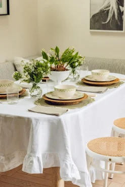 Elouise Dinner Plate in Green, Set of 6