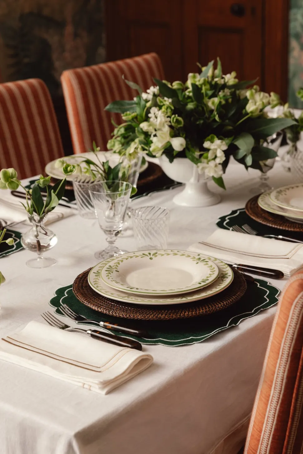 Elouise Dinner Plate in Green, Set of 6