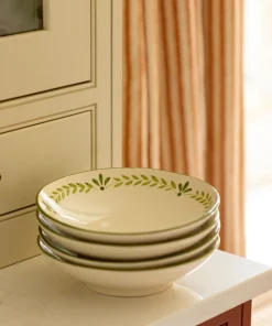 Elouise Pasta Bowl in Green, Set of 6