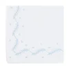 Embroidered Crib Sheet in Sky