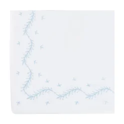 Embroidered Crib Sheet in Sky