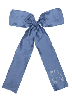 Embroidered Holiday Tree Bow