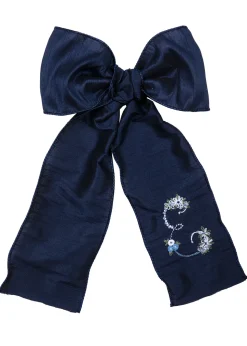 Embroidered Holiday Tree Bow