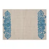 Embroidered Placemat in Blue